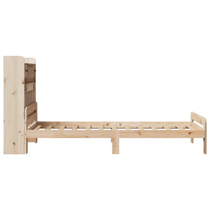 Letto Libreria senza Materasso 90x200 cm Legno Massello Pino