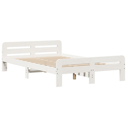 Letto Libreria senza Materasso Bianco 120x190 cm Legno di Pino