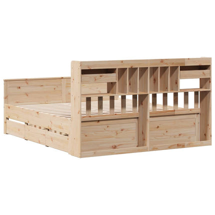 Letto Libreria senza Materasso 180x200 cm in Legno di Pino