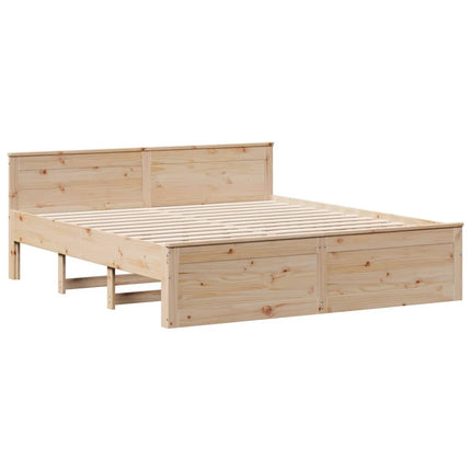 Letto Libreria senza Materasso 180x200 cm in Legno di Pino
