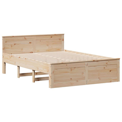 Letto Libreria senza Materasso 140x200 cm in Legno di Pino