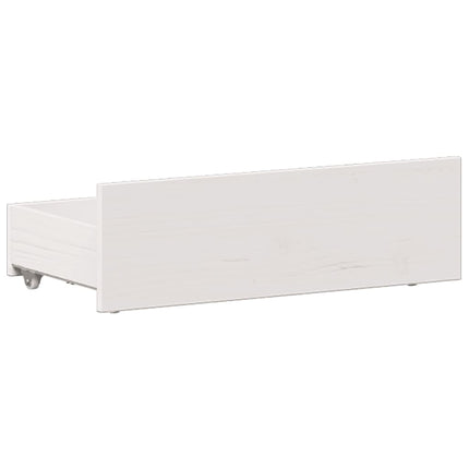 Letto Libreria senza Materasso Bianco 100x200 cm Legno di Pino