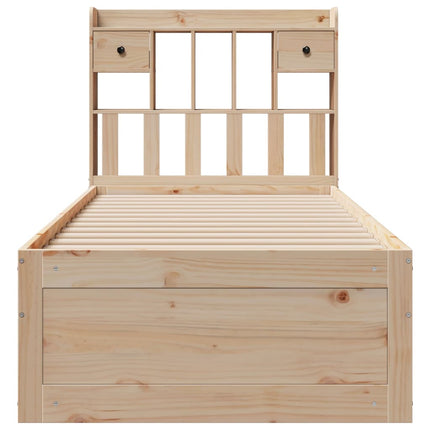 Letto Libreria senza Materasso 100x200 cm in Legno di Pino