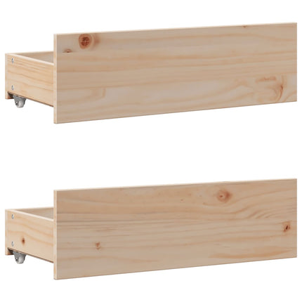 Giroletto con Libreria senza Materasso 75x190 cm in Legno Pino
