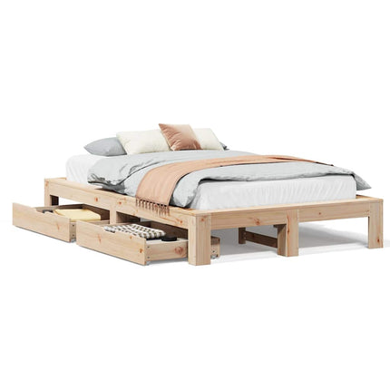 Giroletto senza Materasso 120x190 cm in Legno Massello di Pino
