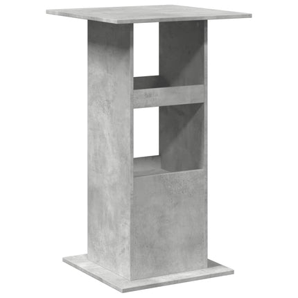 Tavolo Bar Portaoggetti Grigio Cemento 60x60x102 cm Multistrato