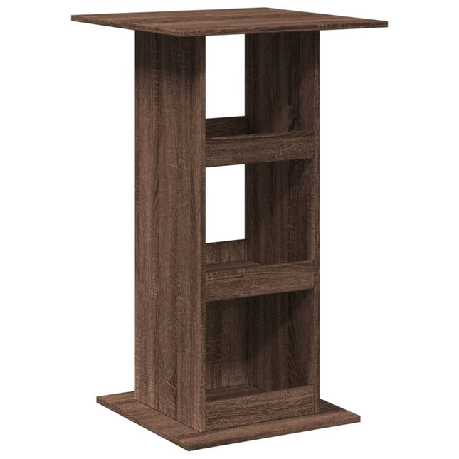 Tavolo Bar Portaoggetti Rovere Marrone 60x60x102 cm Multistrato