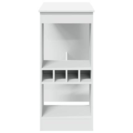 Tavolo Bar con Rastrelliera Bianco 90x47,5x103,5 cm Truciolato