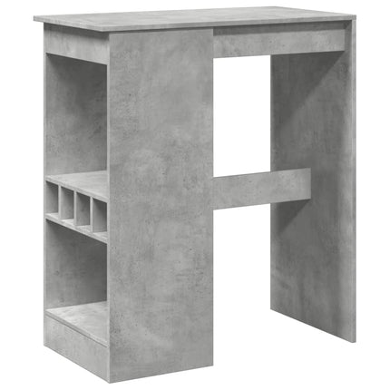 Tavolo Bar con Rastrelliera Grigio 90x47,5x103,5 cm Multistrato