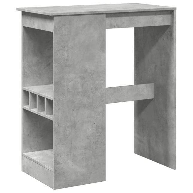 Tavolo Bar con Rastrelliera Grigio 90x47,5x103,5 cm Multistrato