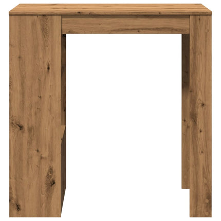 Tavolo Bar con Rastrelliera Rovere 102x50x103,5 cm Multistrato