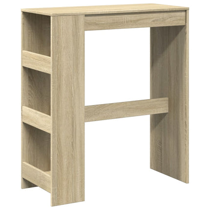 Tavolo Bar con Rastrelliera Sonoma 90x40x103,5 cm Multistrato