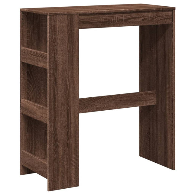 Tavolo Bar con Rastrelliera Marrone 90x40x103,5 cm Multistrato