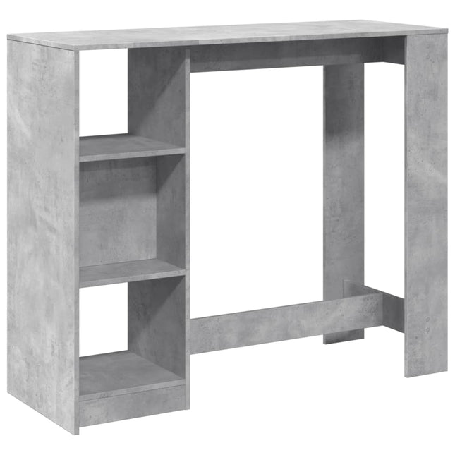 Tavolo Bar Ripiano Grigio Cemento 124x46x103,5 cm Multistrato