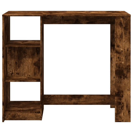 Tavolo Bar con Ripiano Rovere Fumo 124x46x103,5 cm Multistrato
