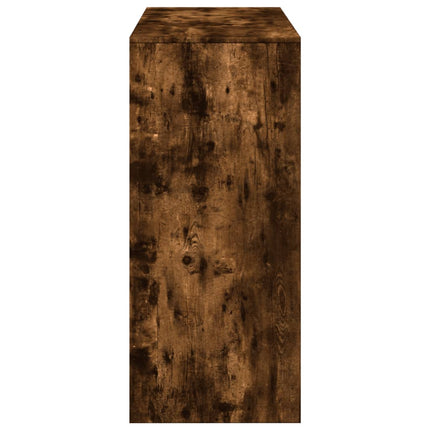 Tavolo Bar con Ripiano Rovere Fumo 124x46x103,5 cm Multistrato
