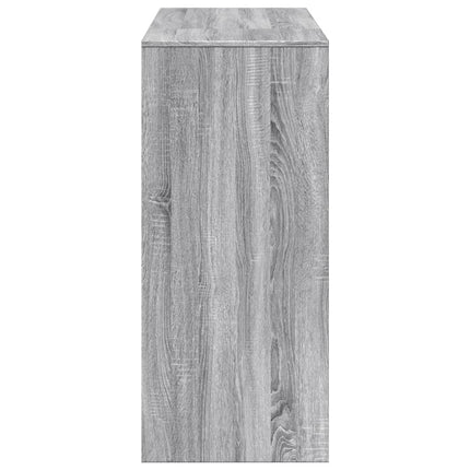 Tavolo Bar con Ripiano Grigio Sonoma 124x46x103,5cm Multistrato
