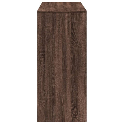 Tavolo Bar Ripiano Rovere Marrone 124x46x103,5 cm Multistrato