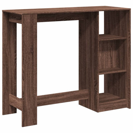 Tavolo Bar Ripiano Rovere Marrone 124x46x103,5 cm Multistrato