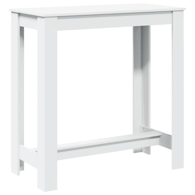 Tavolo da Bar Bianco 102x50x103,5 cm in Legno Multistrato
