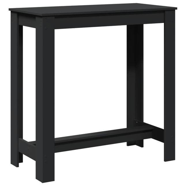 Tavolo da Bar Nero 102x50x103,5 cm in Legno Multistrato
