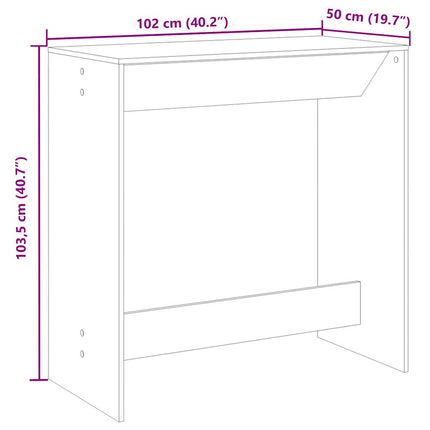 Tavolo da Bar Legno Antico 102x50x103,5 cm in Legno Multistrato