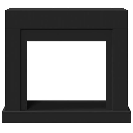 Cornice per Camino Nera 100x30x87,5 cm in Truciolato