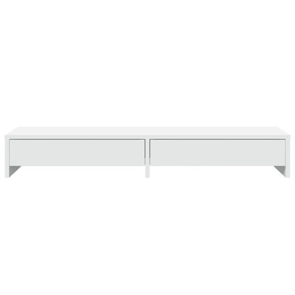 Supporto Monitor con Cassetti Bianco 100x27x15 cm in Truciolato