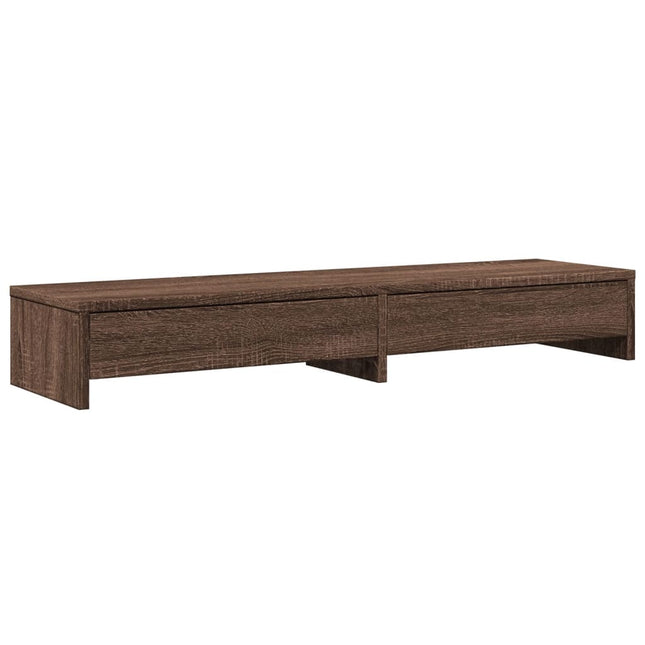 Supporto Monitor con Cassetti Marrone 100x27x15cm in Truciolato