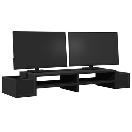 Supporto Monitor con Contenitore Nero 100x27x15cm in Truciolato