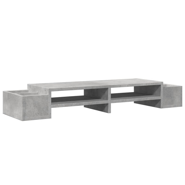 Supporto Monitor con Cassetti Grigio 100x27x15 cm in Truciolato