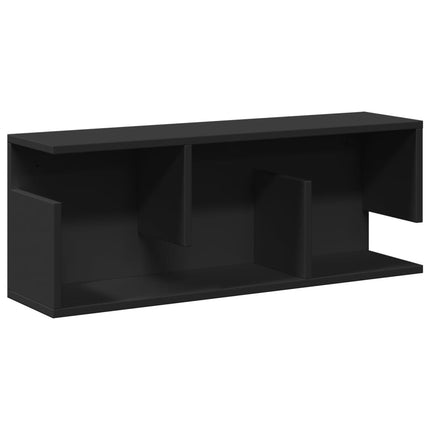 Mobile a Parete 80x20x30 cm Nero in Legno Multistrato