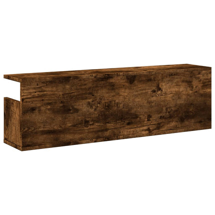 Mobile a Parete 100x20x30 cm Rovere Fumo in Legno Multistrato