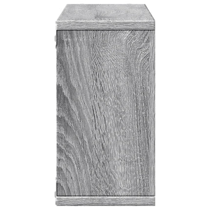 Mobile a Parete 100x16x30 cm Grigio Sonoma in Legno Multistrato