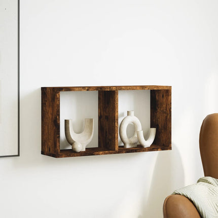 Mobile a Parete 60x16x30 cm Rovere Fumo in Legno Multistrato