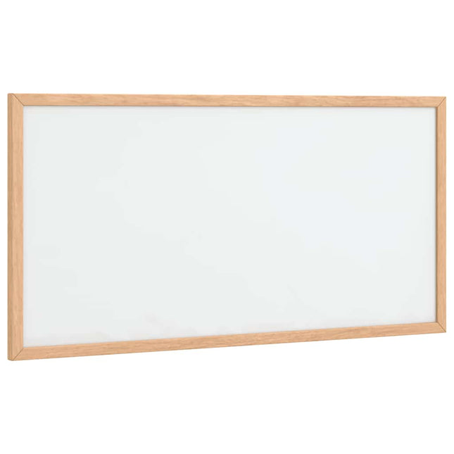 Lavagna Bianca Magnetica con Cornice in Legno di Pino 60x30 cm