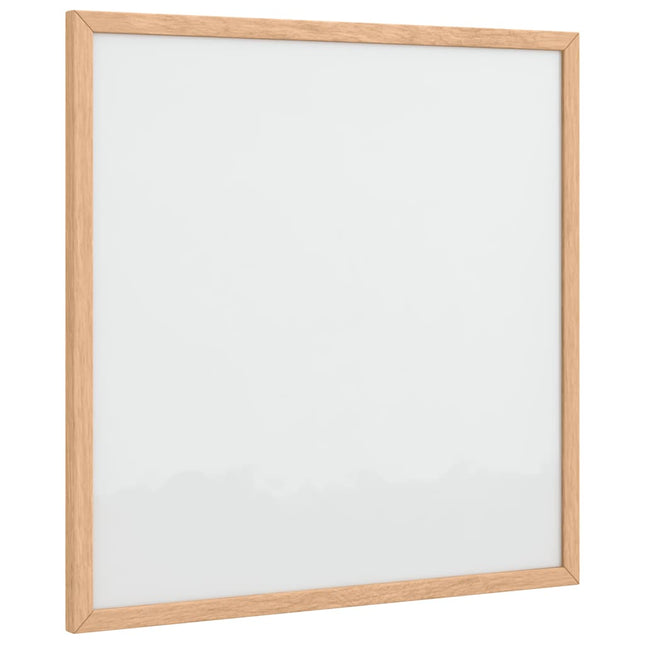 Lavagna Bianca Magnetica con Cornice in Legno di Pino 40x40 cm