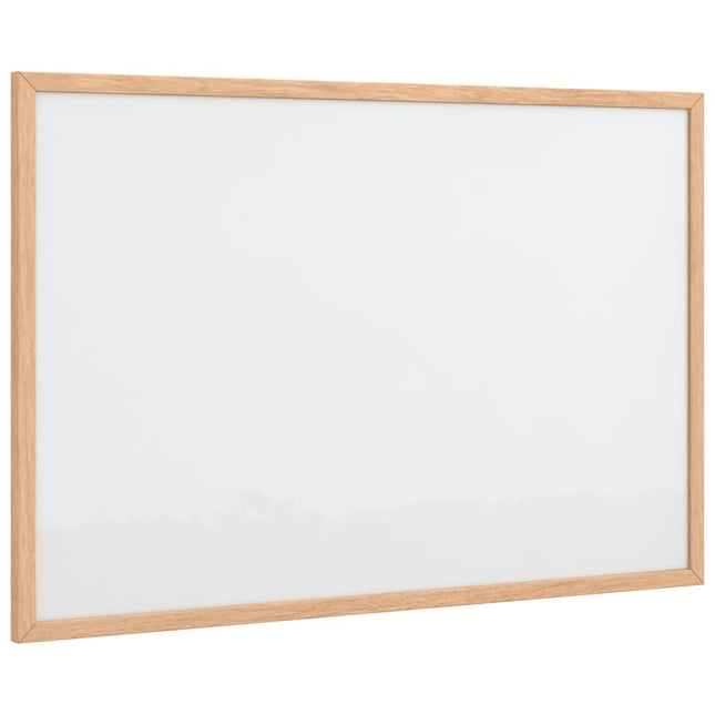 Lavagna Bianca Magnetica con Cornice in Legno di Pino 60x40 cm