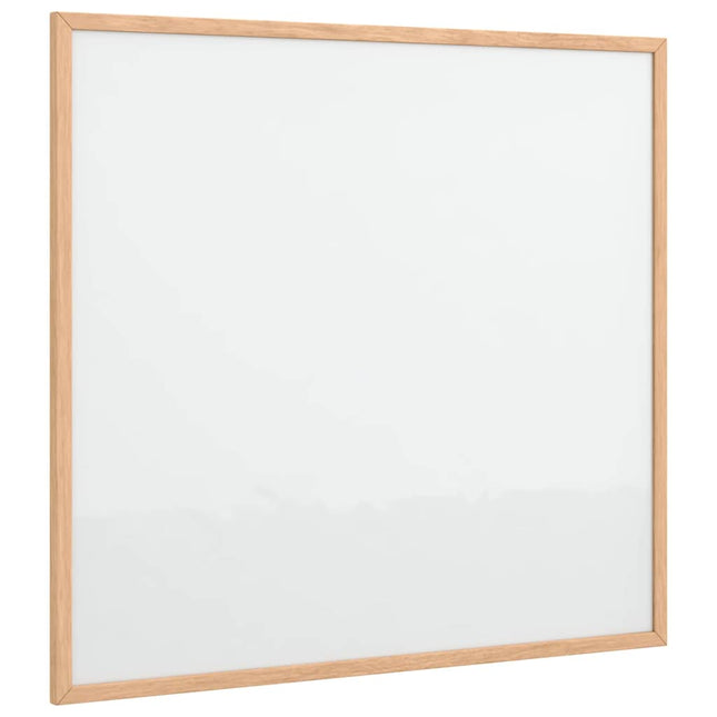 Lavagna Bianca Magnetica con Cornice in Legno di Pino 60x55 cm