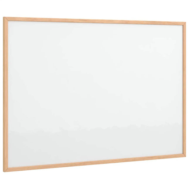 Lavagna Bianca Magnetica con Cornice in Legno di Pino 80x55 cm