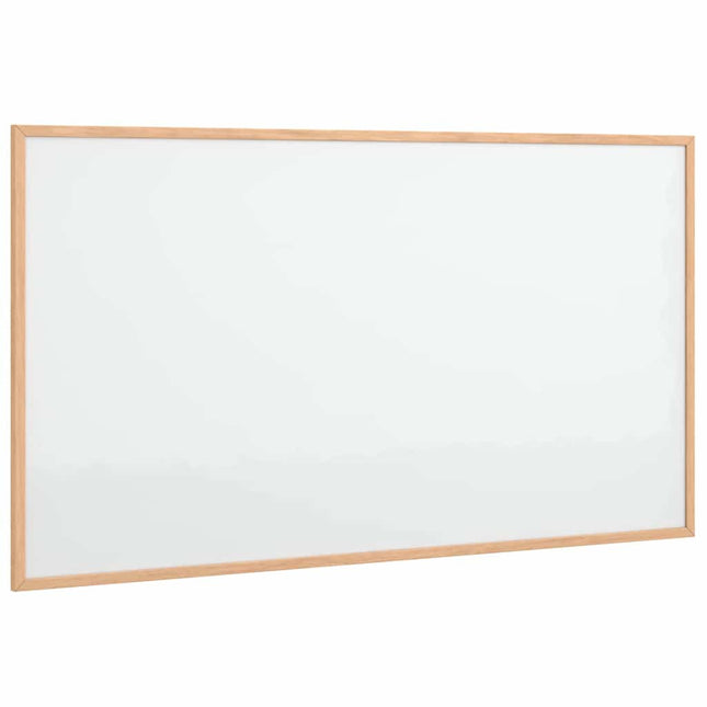 Lavagna Bianca Magnetica con Cornice in Legno di Pino 100x55 cm