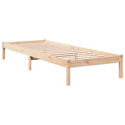 Letto Extra Lungo senza Materasso 90x220 cm in Legno di Pino