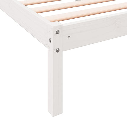 Letto Extra Lungo senza Materasso Bianco 140x220 cm in Pino