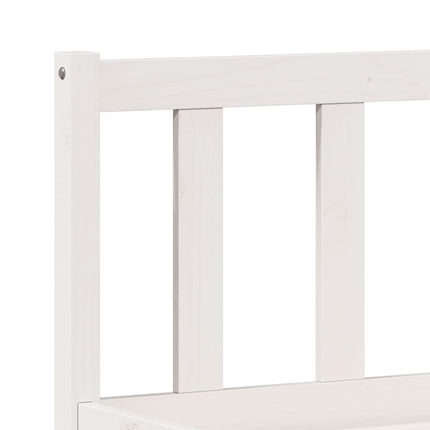 Letto Extra Lungo senza Materasso Bianco 180x210 cm in Pino