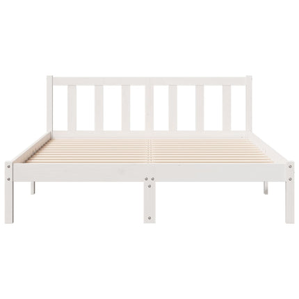 Letto Extra Lungo senza Materasso Bianco 140x220 cm in Pino
