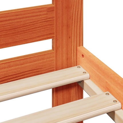 Letto senza Materasso Marrone Cera 100x200 cm in Legno di Pino