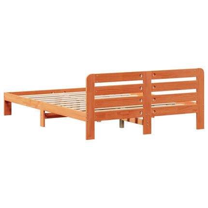 Letto senza Materasso Marrone Cera 160x200 cm in Legno di Pino