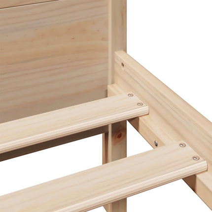 Letto senza Materasso 140x200 cm in Legno Massello di Pino