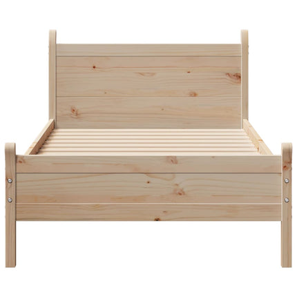 Letto senza Materasso 90x190 cm in Legno Massello di Pino