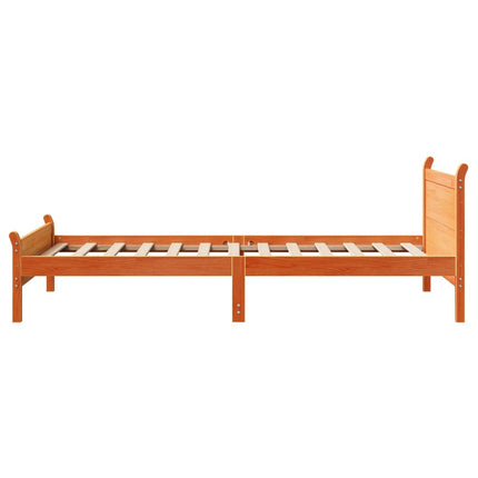 Letto senza Materasso Marrone Cera 90x190 cm in Legno di Pino